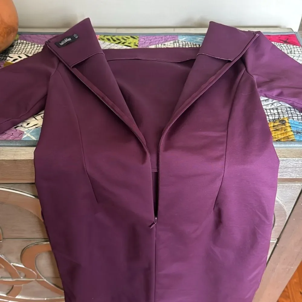 Kate Spade Saturday Shift Midi Dress sz 4 Purple